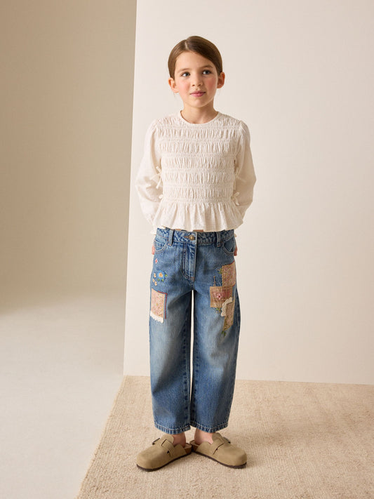 Dsiney Kidz - Patchwork Embroidered Straight Leg Jeans (3-16yrs) image 2