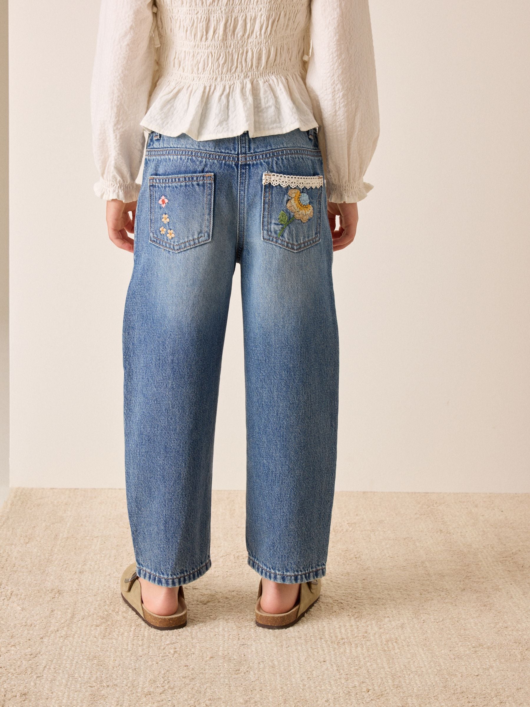 Dsiney Kidz - Patchwork Embroidered Straight Leg Jeans (3-16yrs) image 3
