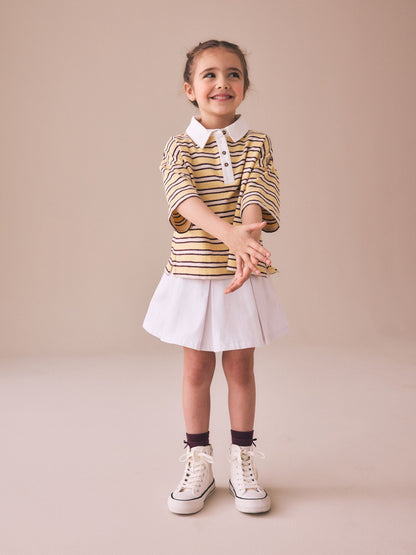 Dsiney Kidz - Yellow Stripe Short Sleeve Rugby Top (3-16yrs) image 2