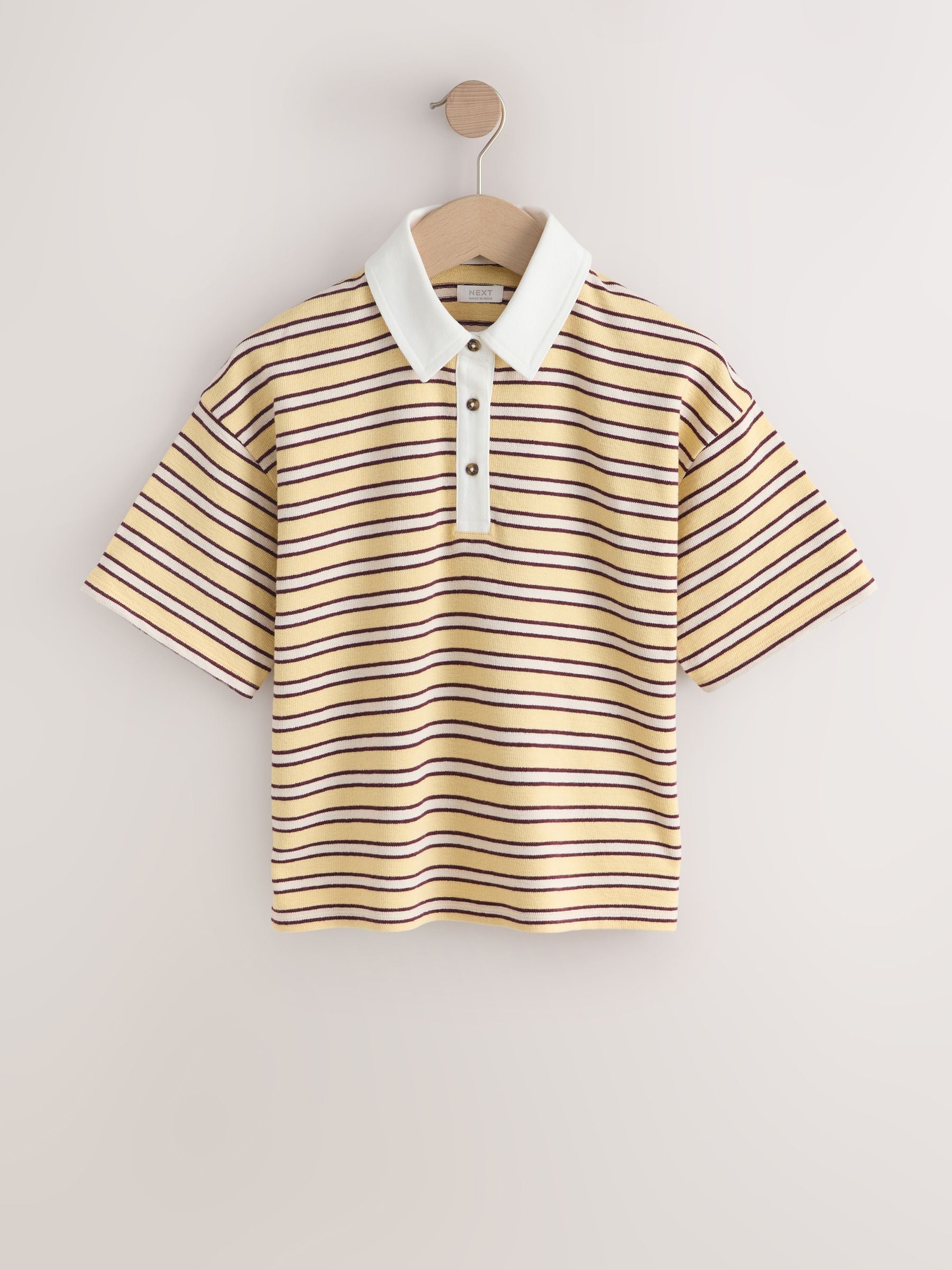 Dsiney Kidz - Yellow Stripe Short Sleeve Rugby Top (3-16yrs) image 5