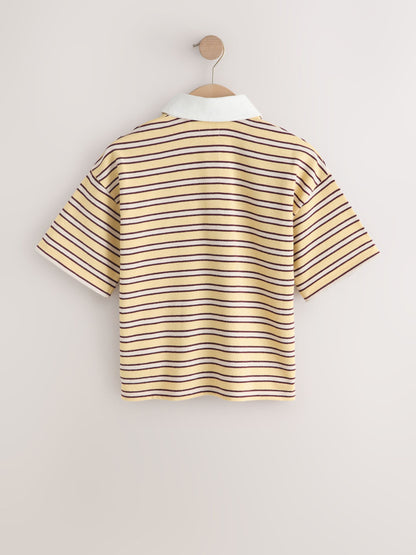 Dsiney Kidz - Yellow Stripe Short Sleeve Rugby Top (3-16yrs) image 6