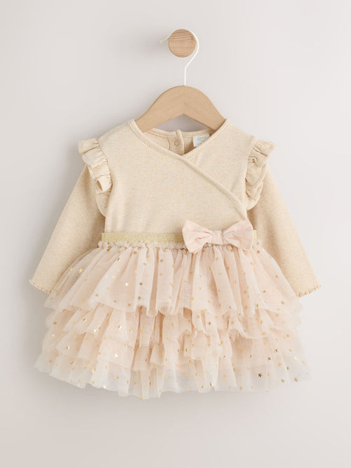 Dsiney Kidz - Ecru Star Baby Long Sleeve Tutu Dress (0mths-2yrs) image 1