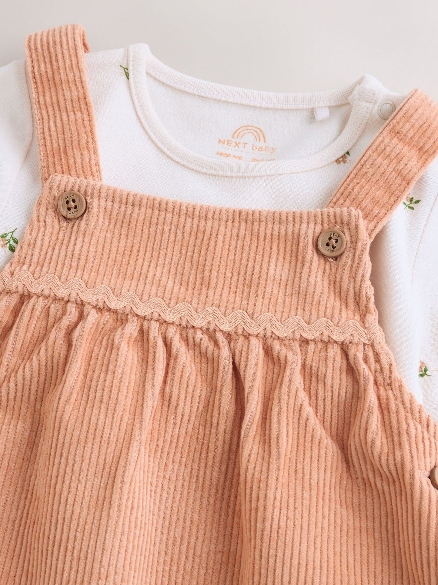 Rust Brown Cord Baby Bodysuit And Pinafore Set 2 Piece (0mths-2yrs) image 5