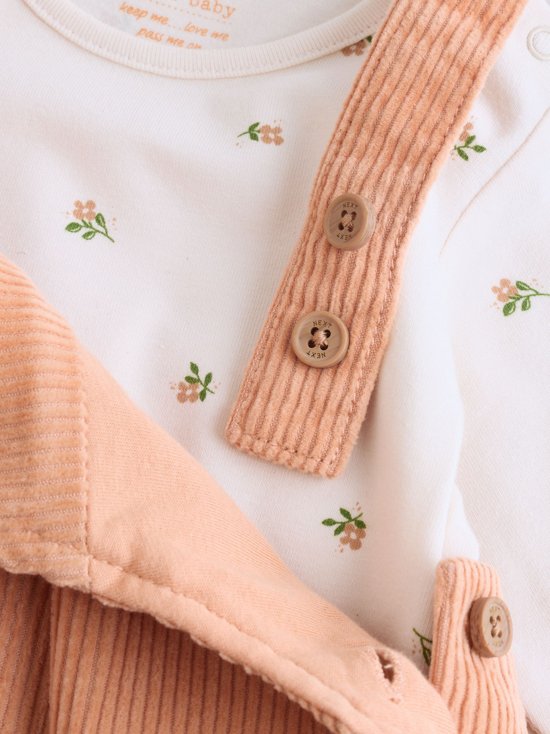 Rust Brown Cord Baby Bodysuit And Pinafore Set 2 Piece (0mths-2yrs) image 7