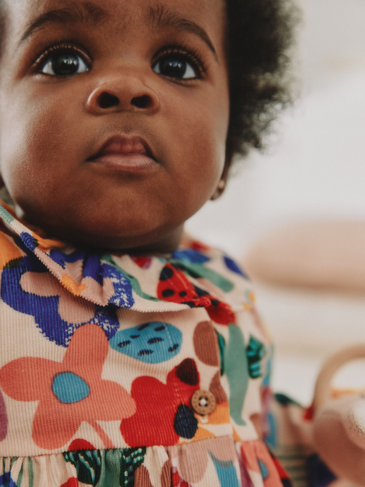Multi Bright Print Cord Baby Dress And Tights 2 Piece Set (0mths-2yrs) image 3
