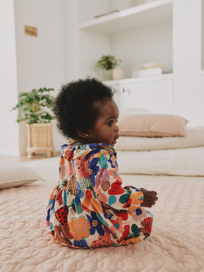 Multi Bright Print Cord Baby Dress And Tights 2 Piece Set (0mths-2yrs) image 4