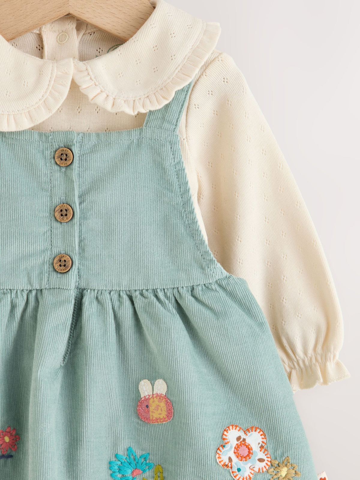 Dsiney Kidz - Teal Blue Baby Pinafore Bodysuit And Tights 3 Piece Set (0mths-2yrs) image 7