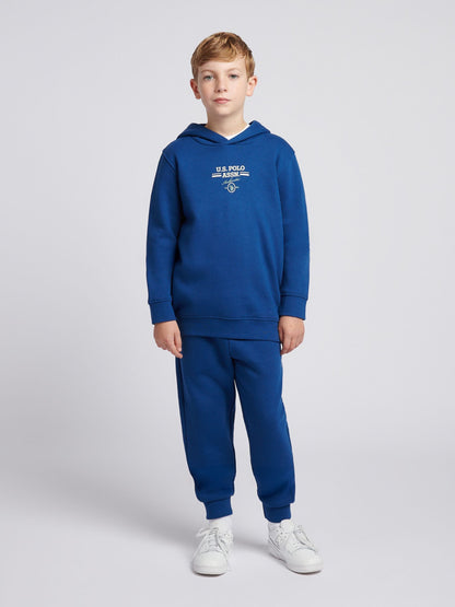 Dsiney Kidz - U.S. Polo Assn Blue Script Graphic Hoodie & Joggers Set image 1