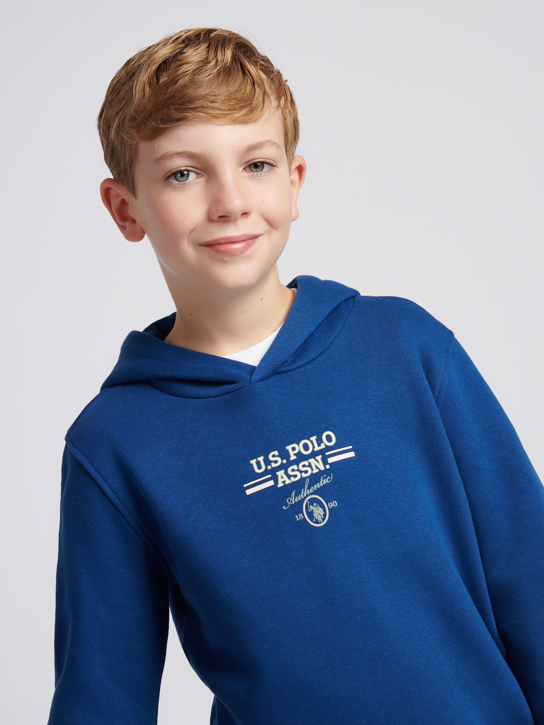 Dsiney Kidz - U.S. Polo Assn Blue Script Graphic Hoodie & Joggers Set image 6