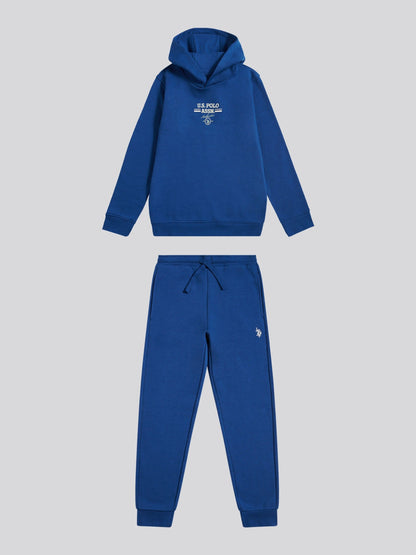 Dsiney Kidz - U.S. Polo Assn Blue Script Graphic Hoodie & Joggers Set image 7