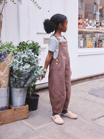 Dsiney Kidz - Chocolate Brown Denim Dungarees (3-16yrs) image 2