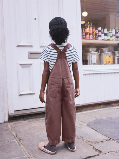 Dsiney Kidz - Chocolate Brown Denim Dungarees (3-16yrs) image 3