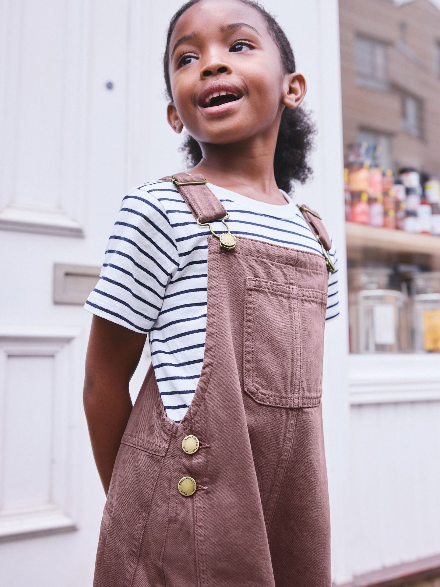 Dsiney Kidz - Chocolate Brown Denim Dungarees (3-16yrs) image 4