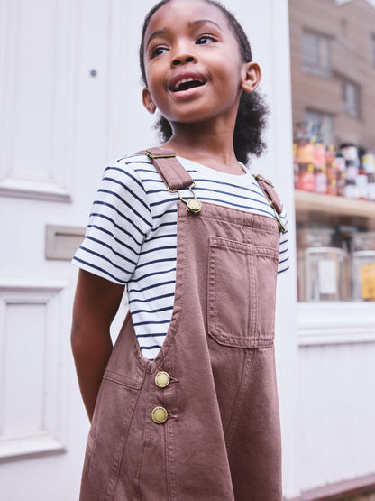 Dsiney Kidz - Chocolate Brown Denim Dungarees (3-16yrs) image 4