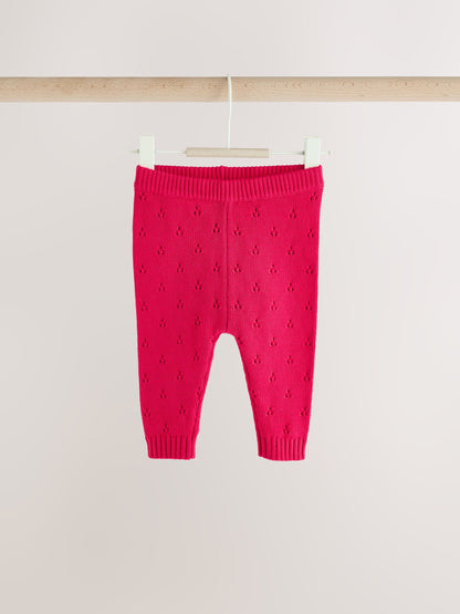 Red Stripe Knitted Bow Cardigan and Leggings Baby 2 Piece Set (0mths-2yrs) - image 10