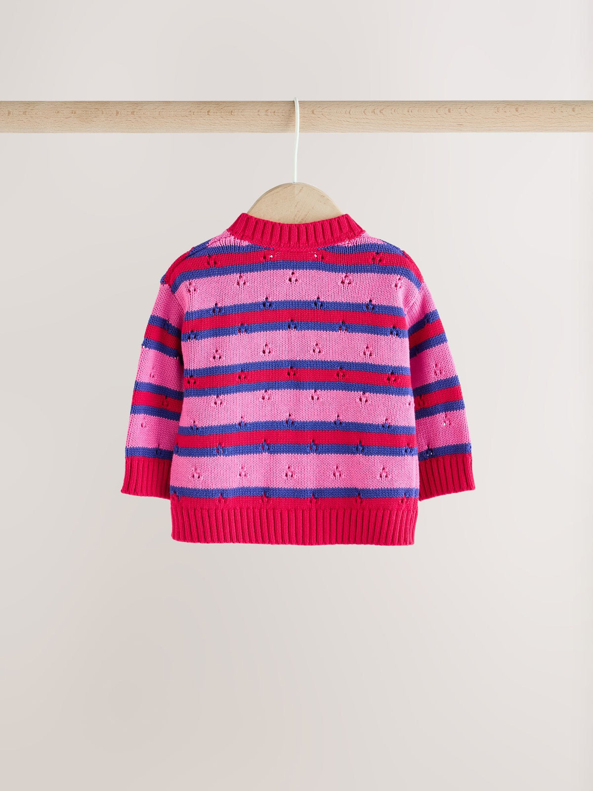 Red Stripe Knitted Bow Cardigan and Leggings Baby 2 Piece Set (0mths-2yrs) - image 11