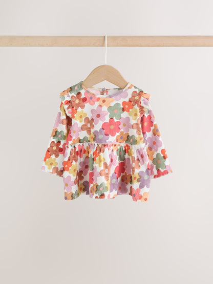 Dsiney Kidz - White Floral Peplum Top and Leggings Baby Set (0mths-2yrs) image 7