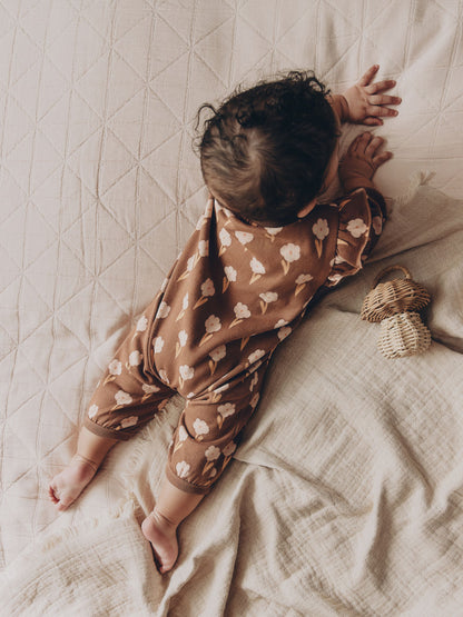 Chocolate Brown Sweat Baby Romper (0mths-2yrs) image 2