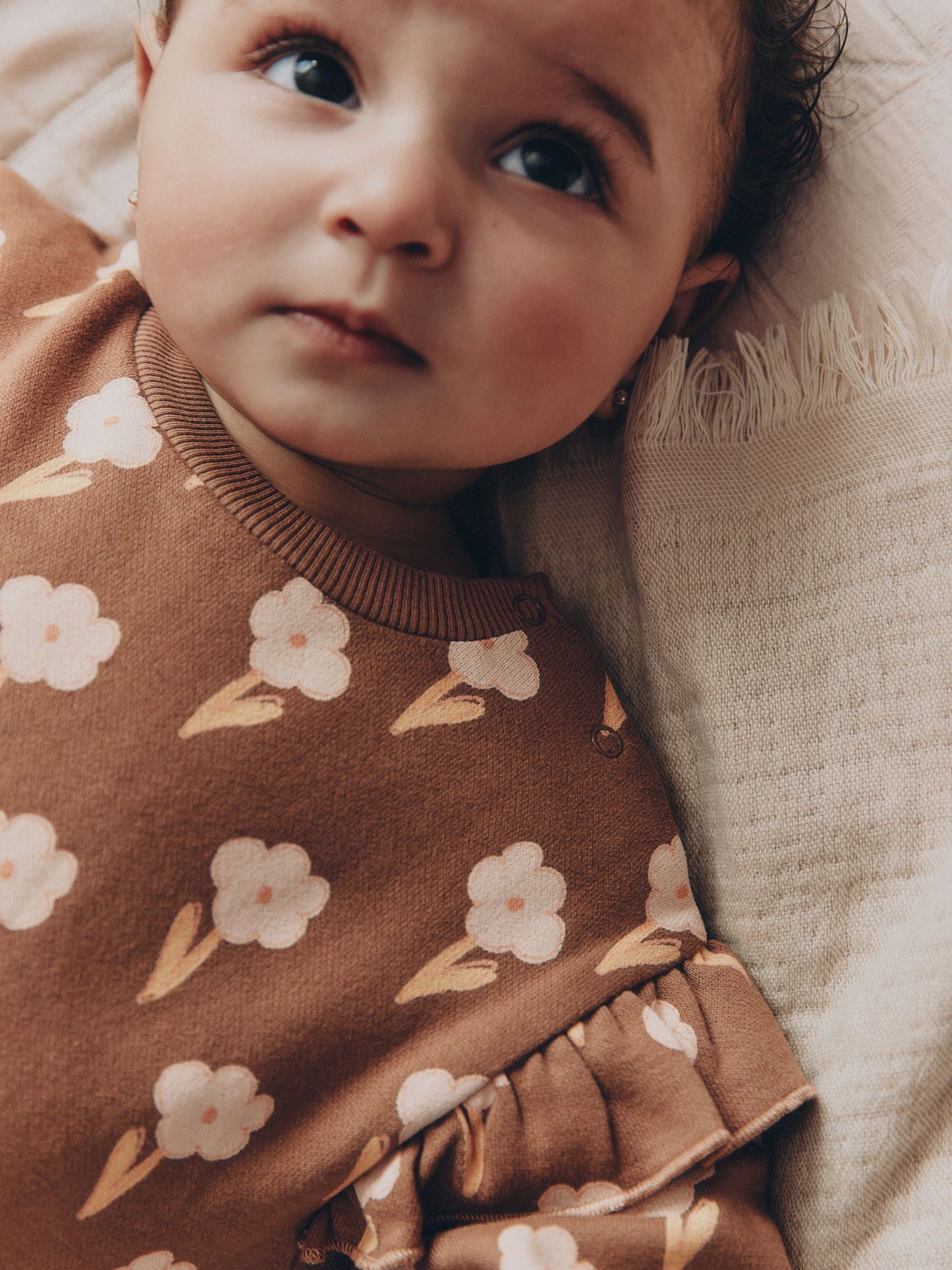 Chocolate Brown Sweat Baby Romper (0mths-2yrs) image 3