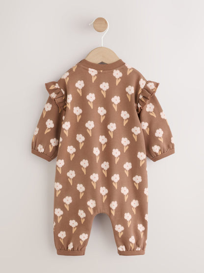 Chocolate Brown Sweat Baby Romper (0mths-2yrs) image 6