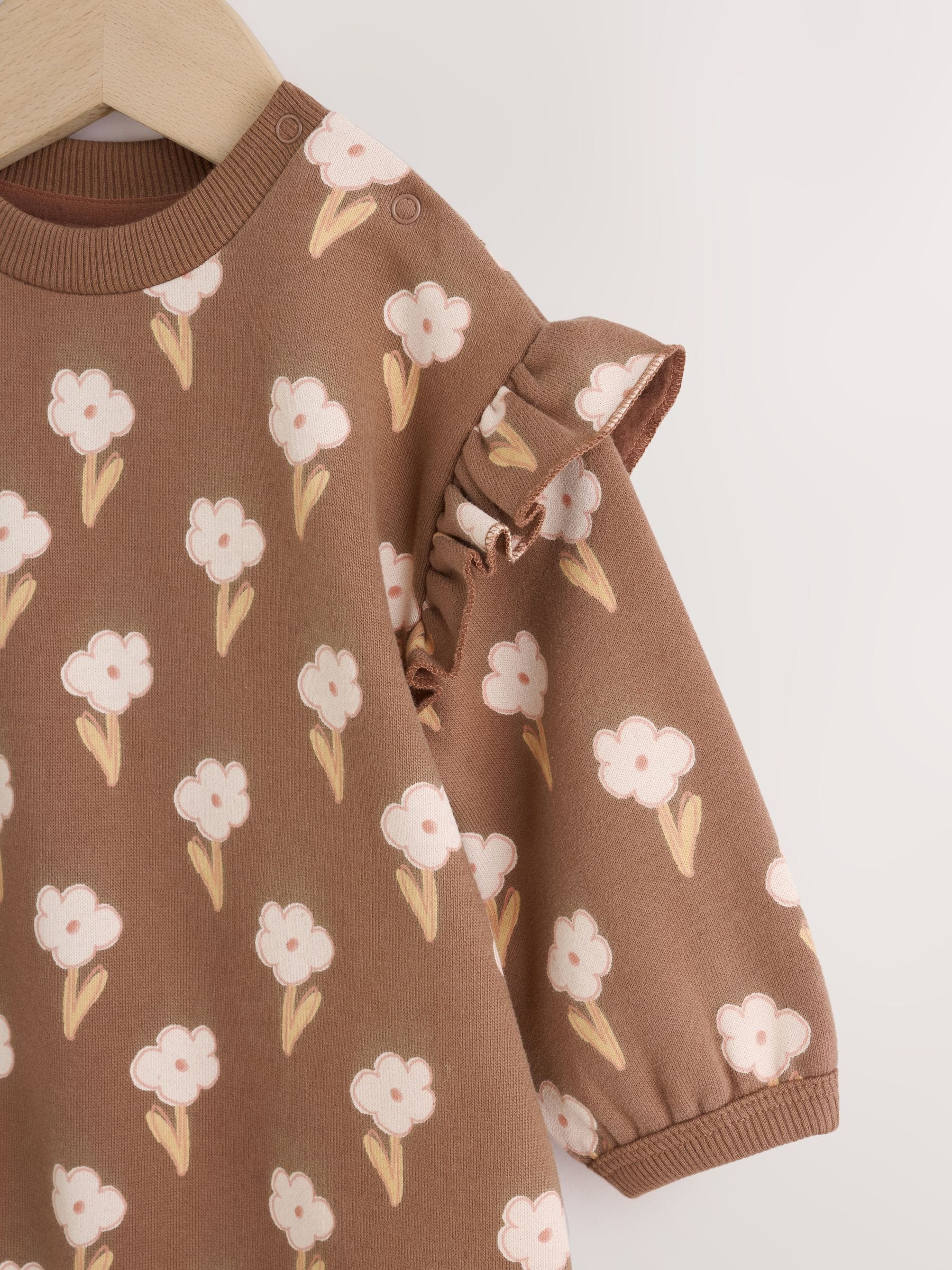 Chocolate Brown Sweat Baby Romper (0mths-2yrs) image 7