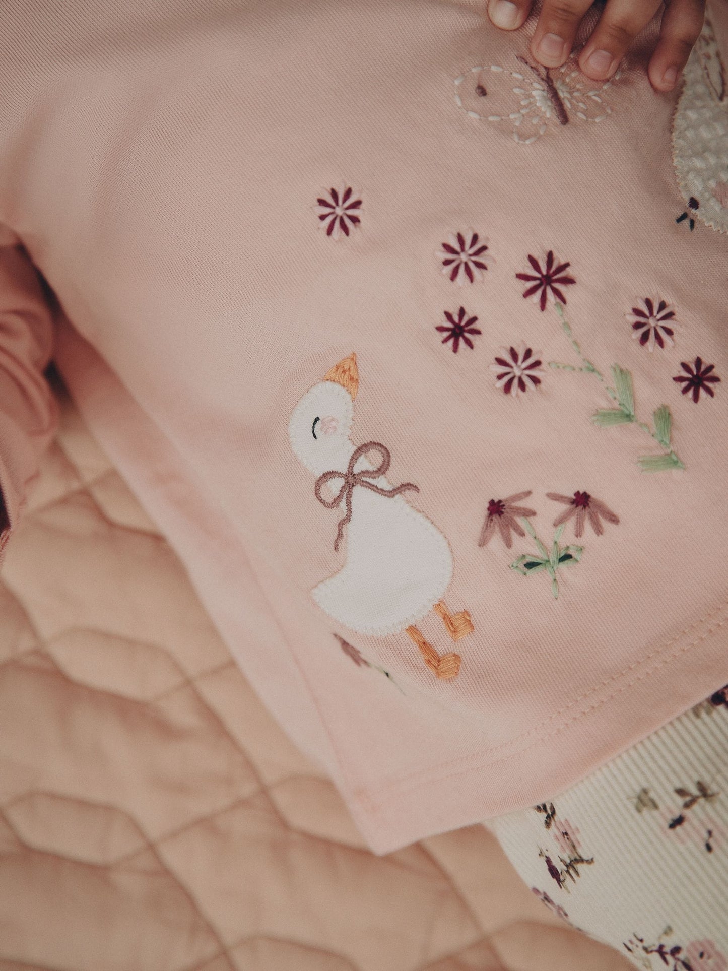 Pink Bunny Long Sleeve Top and Leggings Baby 2 Piece Set (0mths-2yrs) image 3