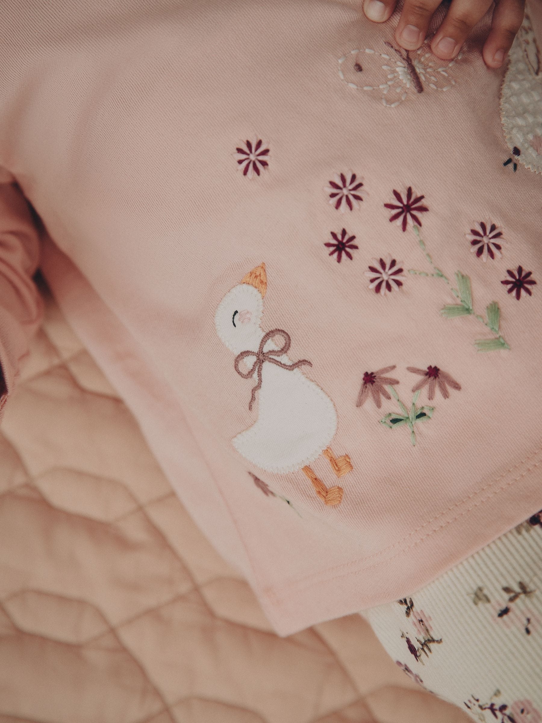 Pink Bunny Long Sleeve Top and Leggings Baby 2 Piece Set (0mths-2yrs) image 3