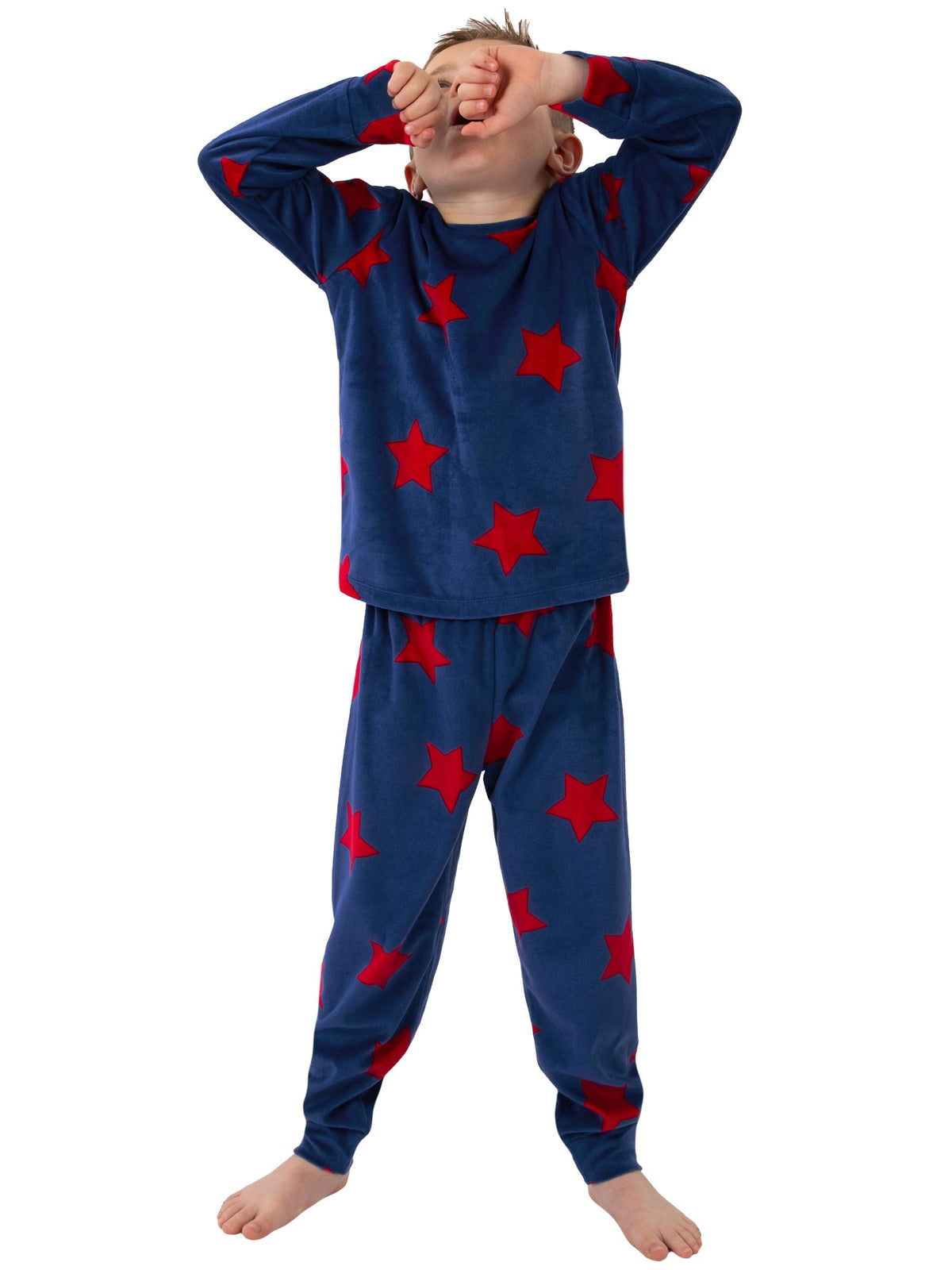 Harry Bear Blue Stars Long Sleeve Fleece Pyjamas - image 2