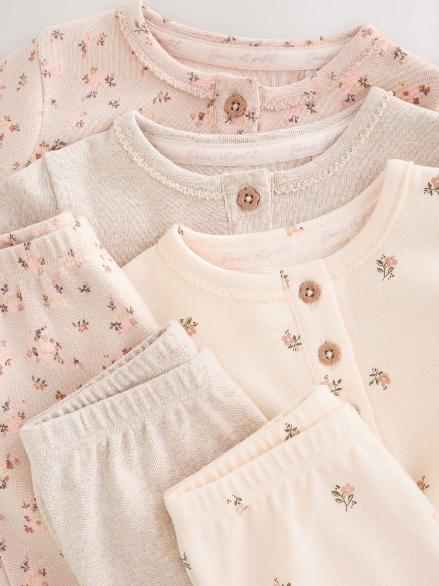 Ditsy Floral Long Sleeve T-Shirt And Leggings Baby 6 Piece Set (0mths-2yrs) image 4
