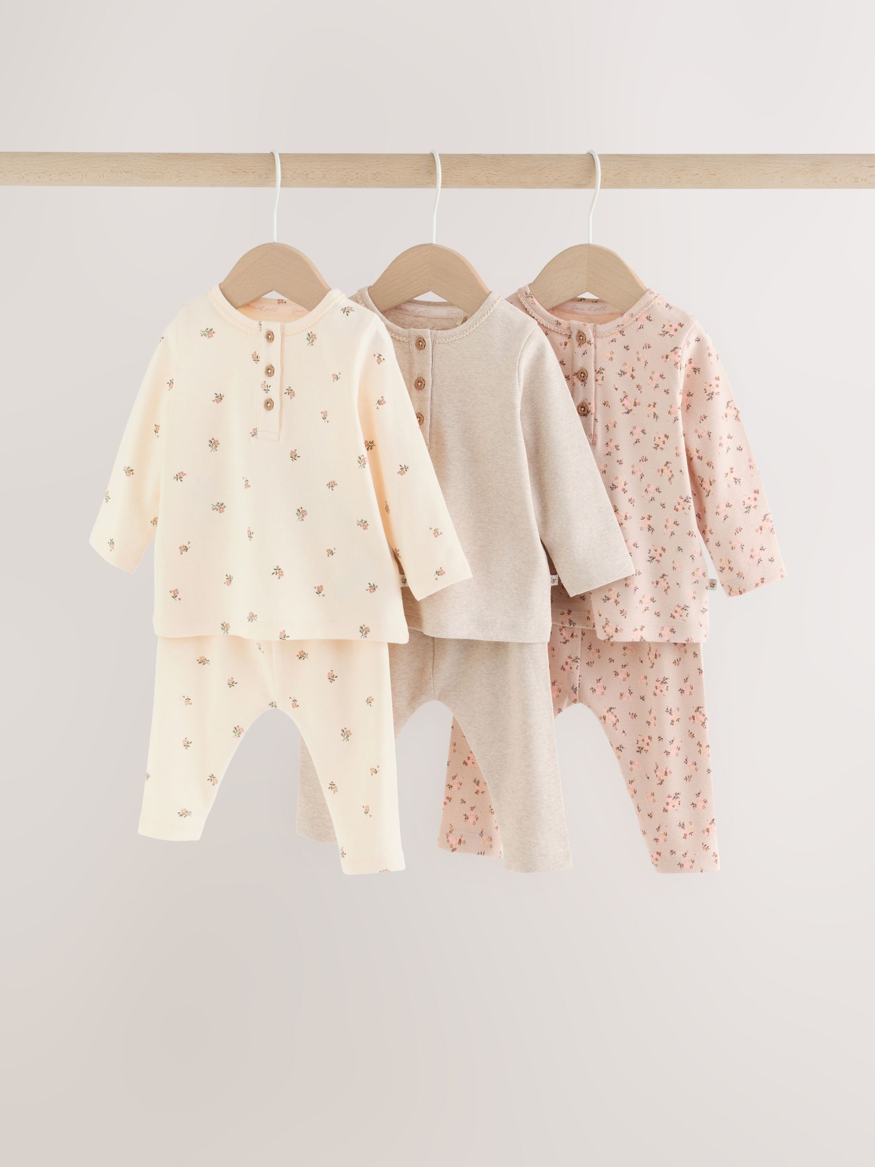 Ditsy Floral Long Sleeve T-Shirt And Leggings Baby 6 Piece Set (0mths-2yrs) image 8