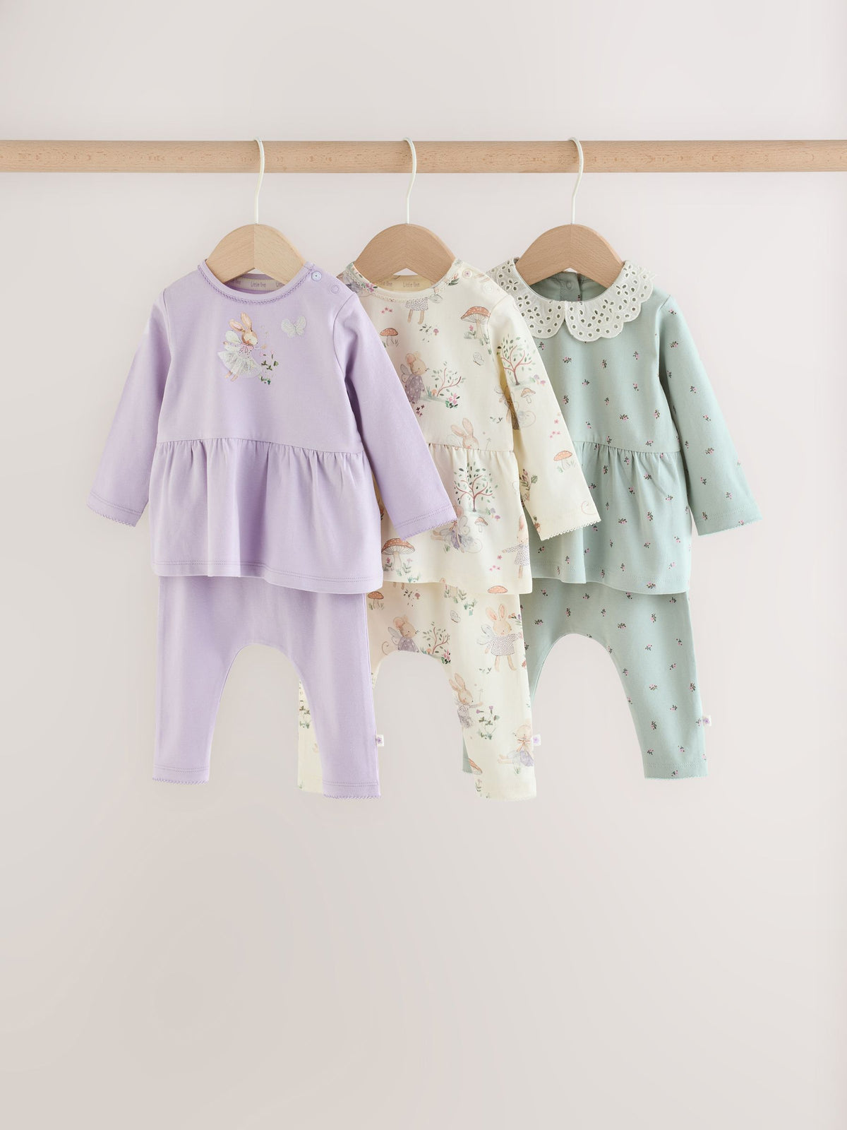Purple Fairy Mouse Long Sleeve T-Shirt And Leggings Baby 6 Piece Set (0mths-2yrs) - image 1