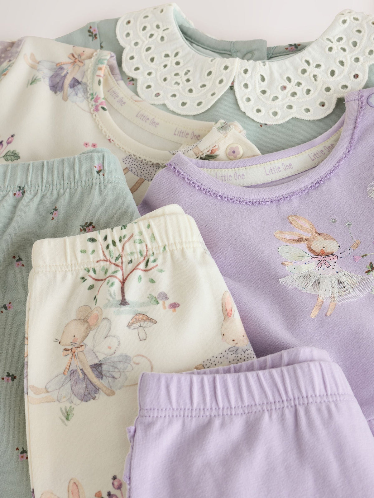 Purple Fairy Mouse Long Sleeve T-Shirt And Leggings Baby 6 Piece Set (0mths-2yrs) - image 11