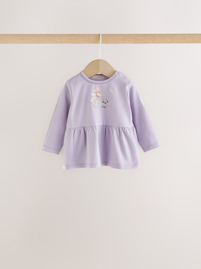 Purple Fairy Mouse Long Sleeve T-Shirt And Leggings Baby 6 Piece Set (0mths-2yrs) - image 8