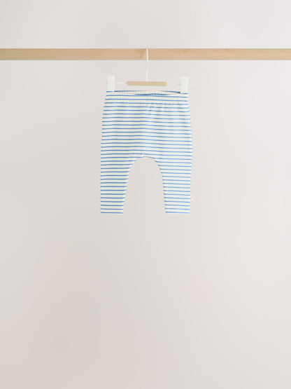 Navy Stripe Long Sleeve T-Shirt And Leggings Baby 6 Piece Set (0mths-2yrs) image 3