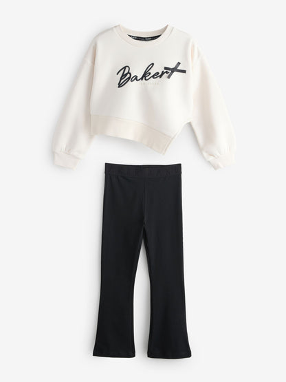 Baker by Ted Baker 2 Piece Asymmetric Sweatshirt and Flares Set image 5