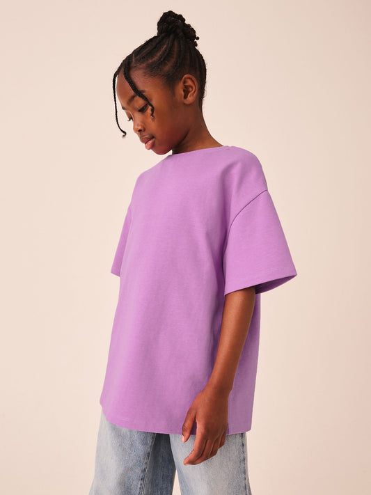 Dsiney Kidz - Lilac Purple Oversized Heavyweight T-Shirt (3-16yrs) image 2