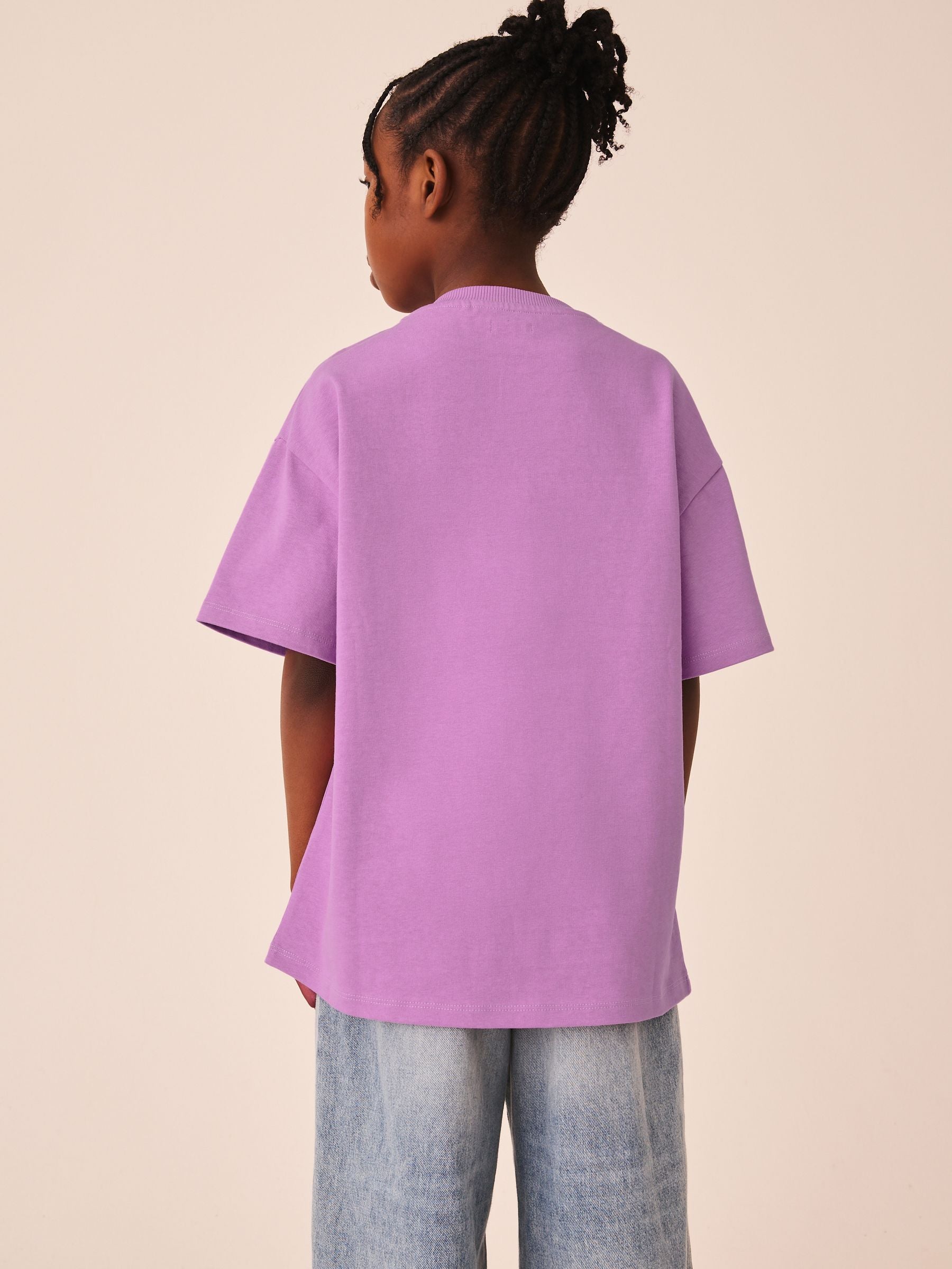 Dsiney Kidz - Lilac Purple Oversized Heavyweight T-Shirt (3-16yrs) image 3