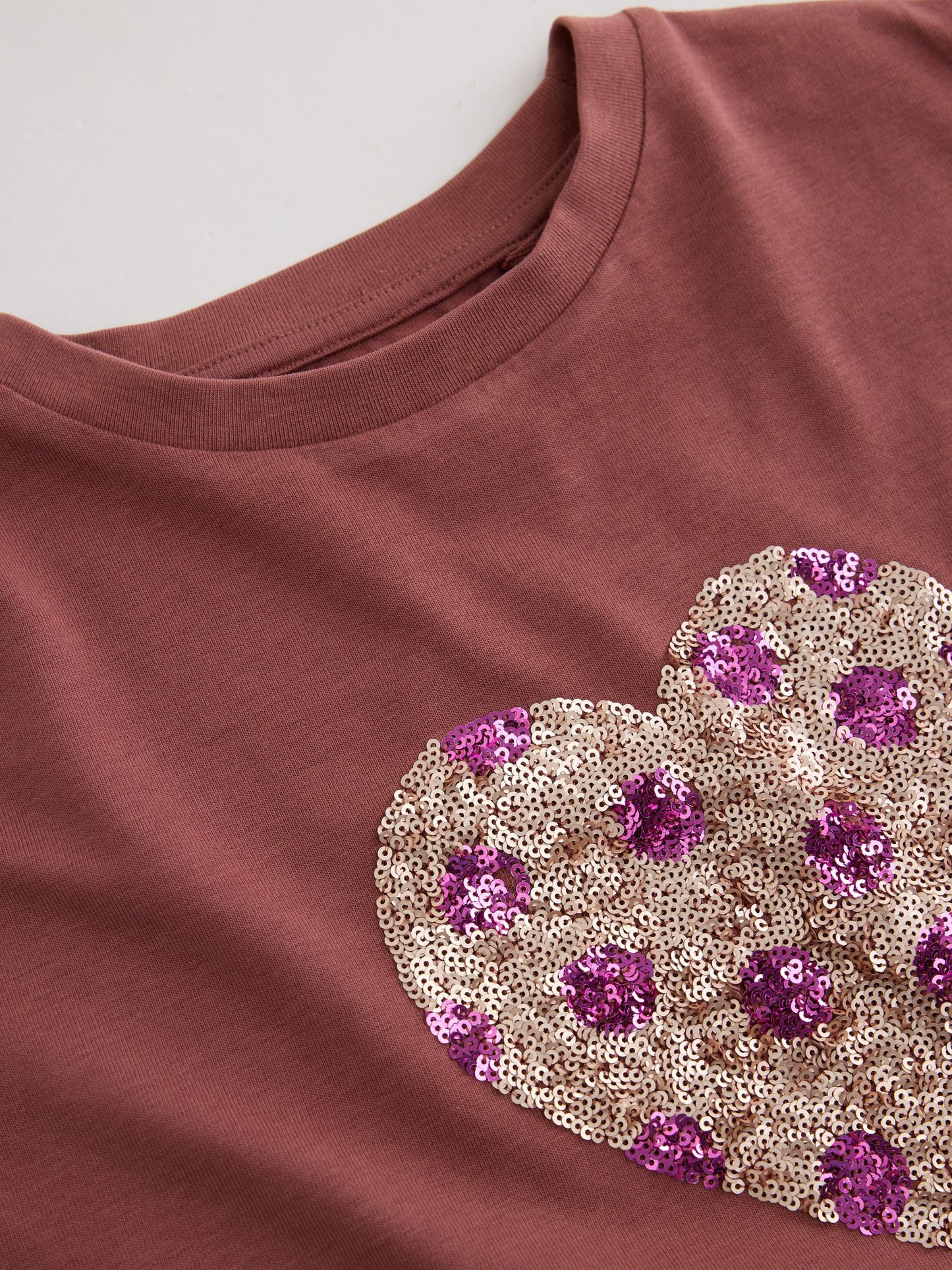 Dsiney Kidz - Brown Spot Long Sleeve Sequin Heart Top (3-16yrs) image 7
