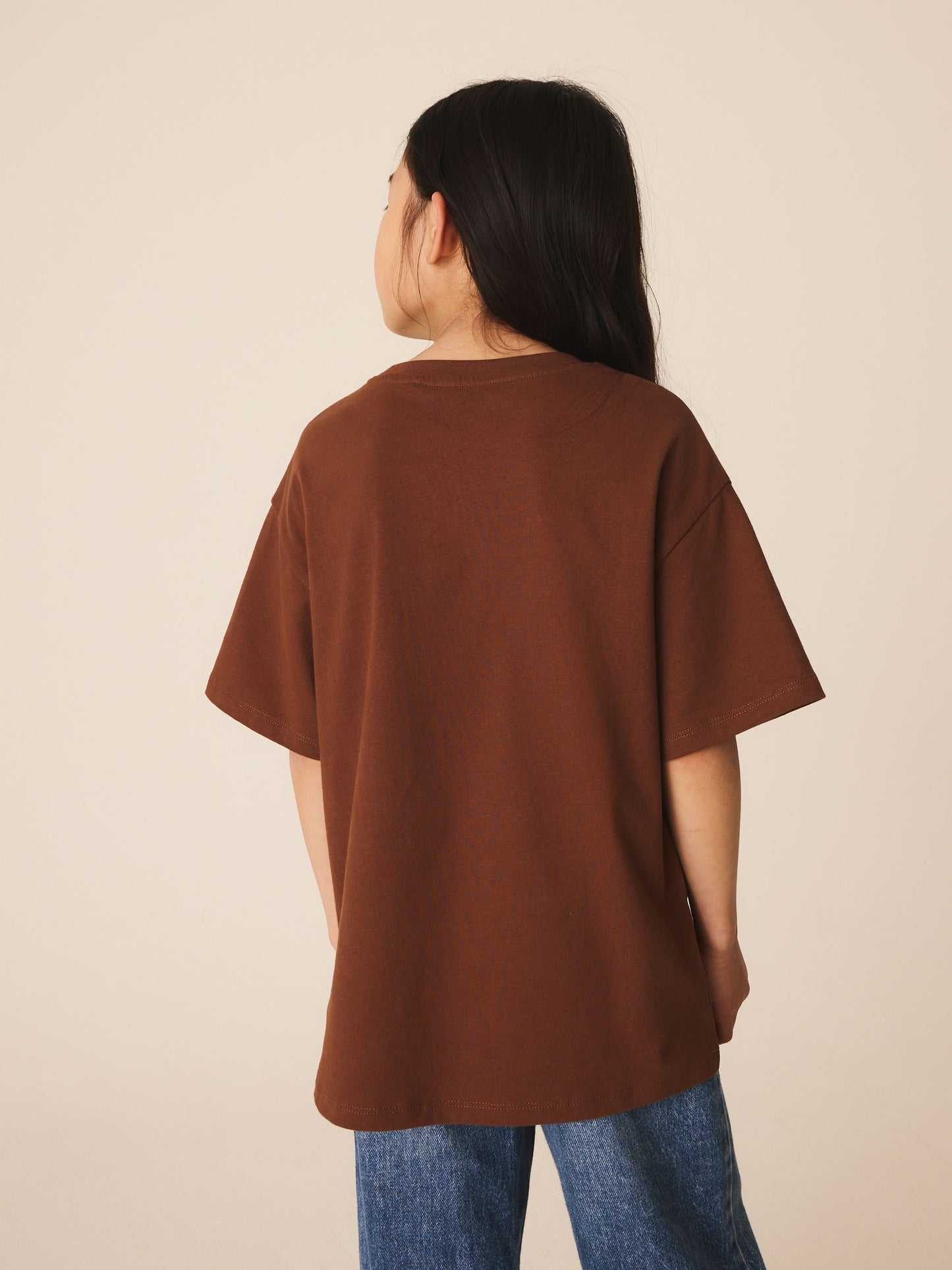 Dsiney Kidz - Brown Pizza Oversized Sequin Graphic T-Shirt (3-16yrs) image 3