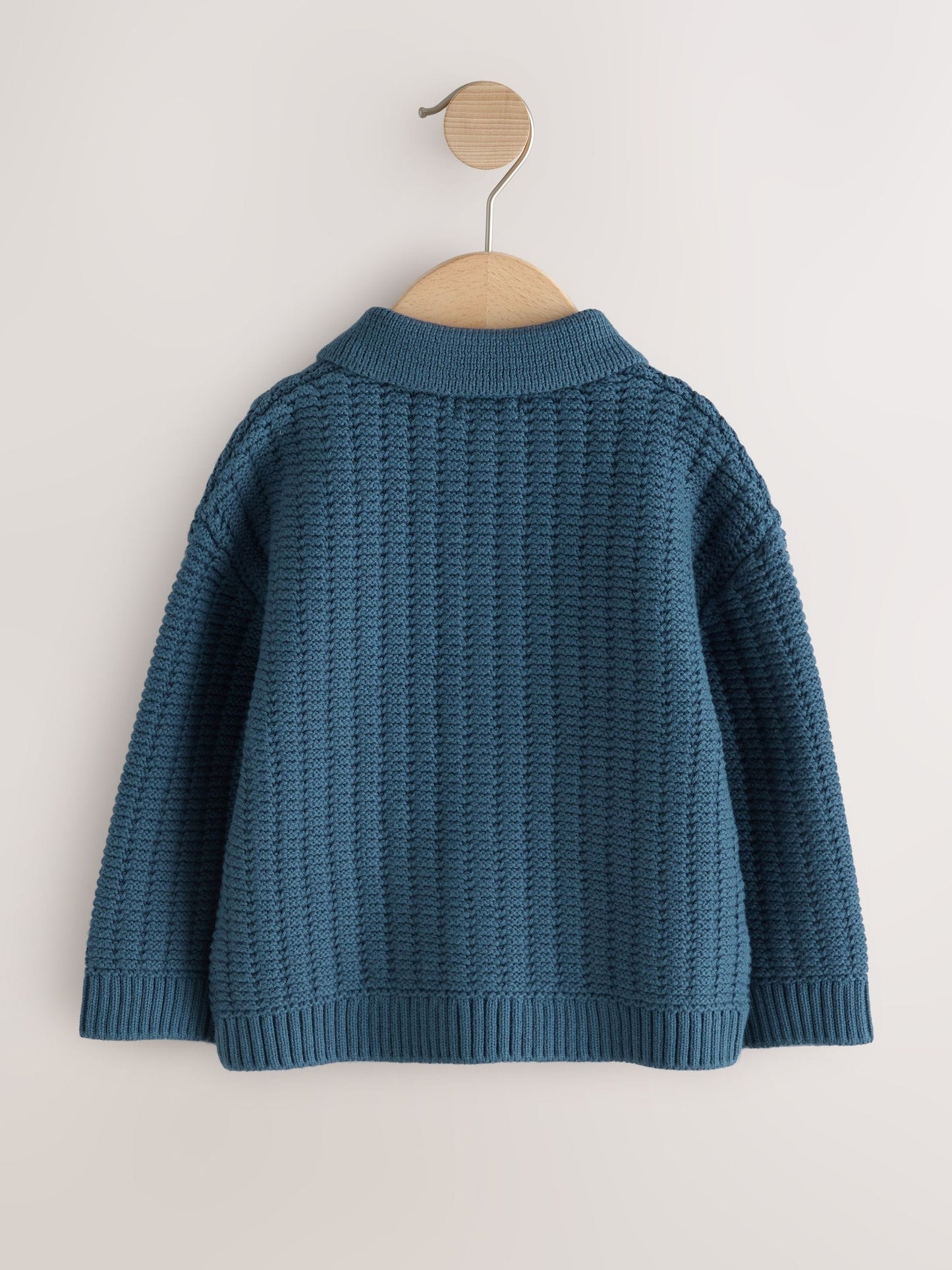 Dsiney Kidz - Teal Blue Button Through Knitted Polo Shirt (3mths-7yrs) image 2