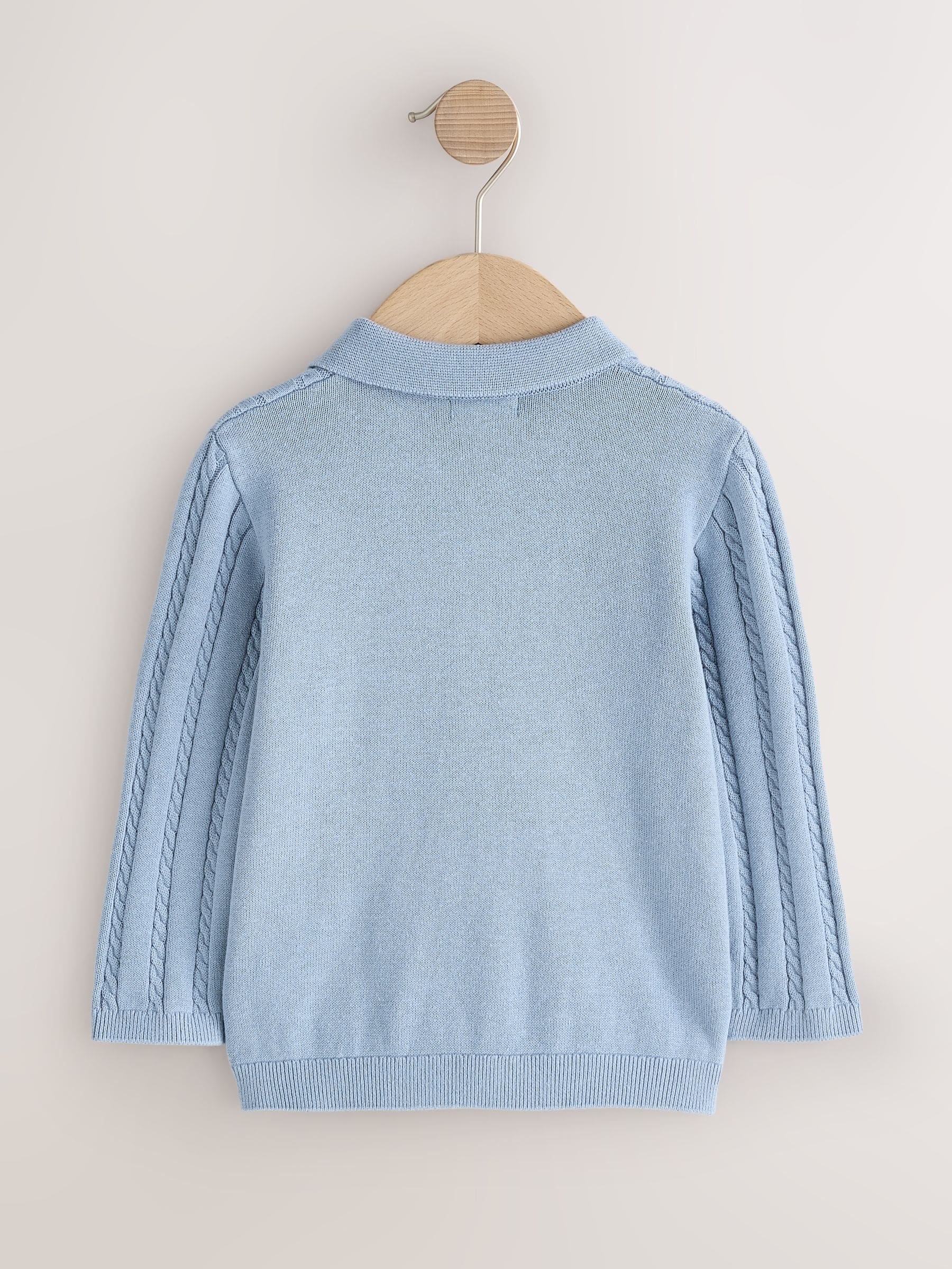 Dsiney Kidz - Blue Cable Knit Polo Shirt (3mths-7yrs) image 6