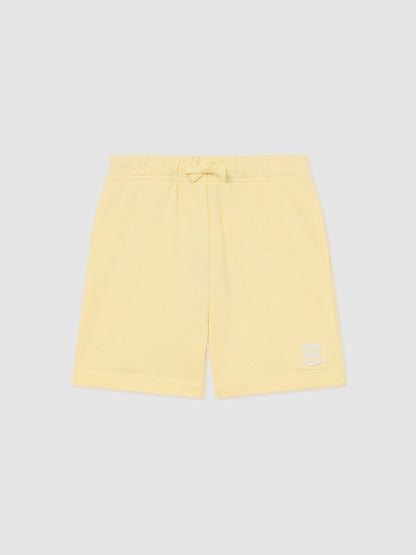 Reiss Yellow Levin 9-13 yrs Monogram Embroidered Cotton Shorts image 2