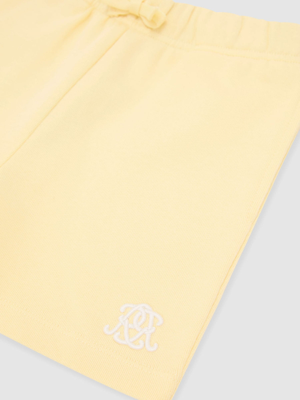 Reiss Yellow Levin 9-13 yrs Monogram Embroidered Cotton Shorts image 3