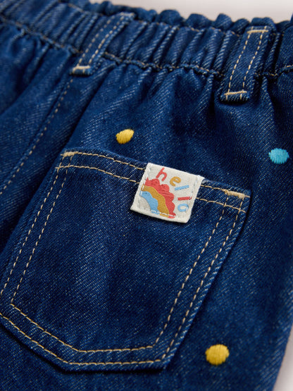 Dsiney Kidz - Embroidered Rainbow Spot Wide Leg Jeans (3mths-7yrs) image 7