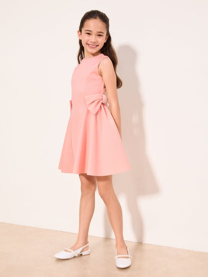 Lipsy Pink Scuba Bow Mini Dress (5-16yrs) image 3