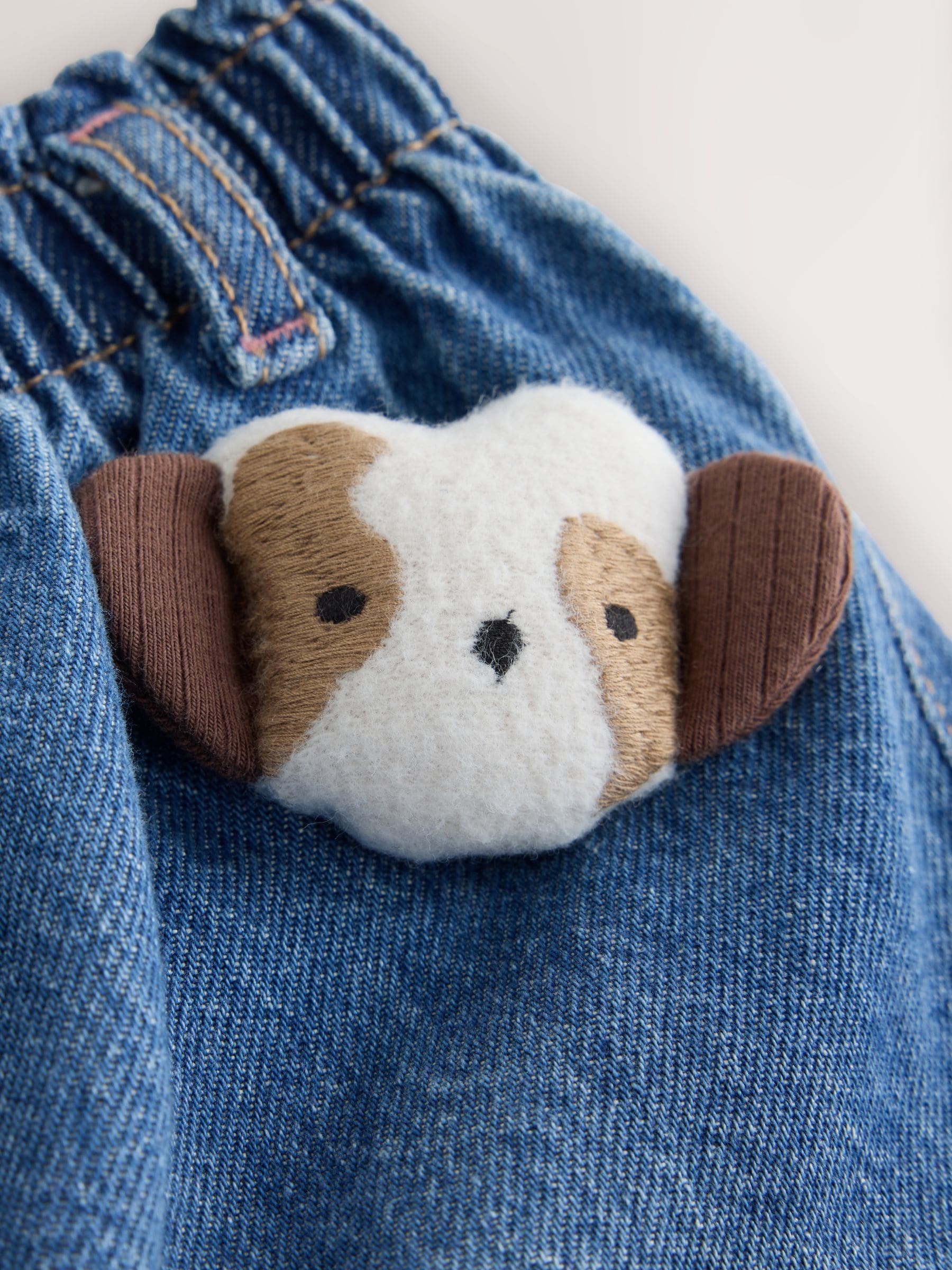 Dsiney Kidz - Dog Embroidered Mom Jeans (3mths-7yrs) image 6