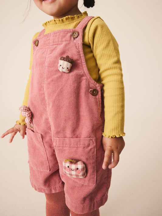 Dsiney Kidz - Pink Corduroy Dungaree & Tights Set (3mths-7yrs) image 2