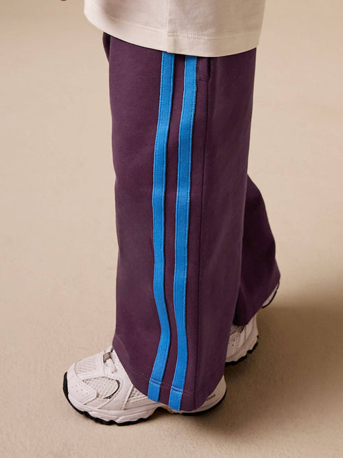Dsiney Kidz - Burgundy Red Wide Leg Side Stripe Joggers (3mths-7yrs) image 1