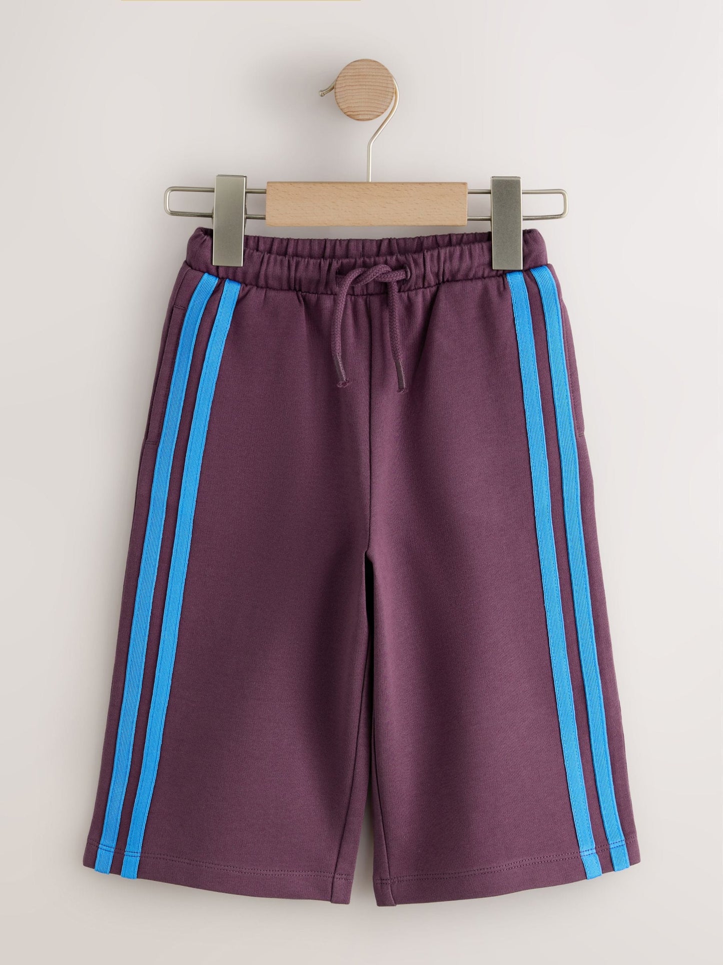 Burgundy Red Wide Leg Side Stripe Joggers (3mths-7yrs) image 6