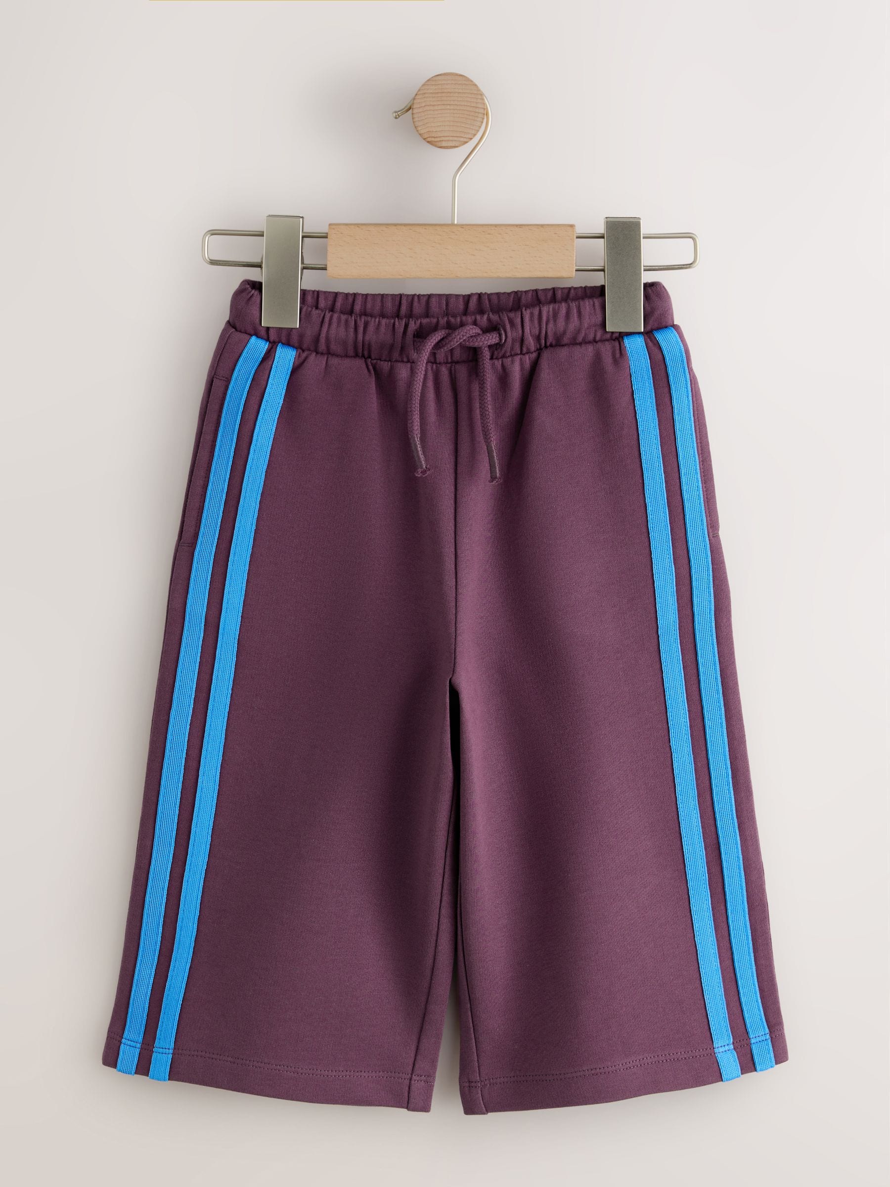 Burgundy Red Wide Leg Side Stripe Joggers (3mths-7yrs) image 6